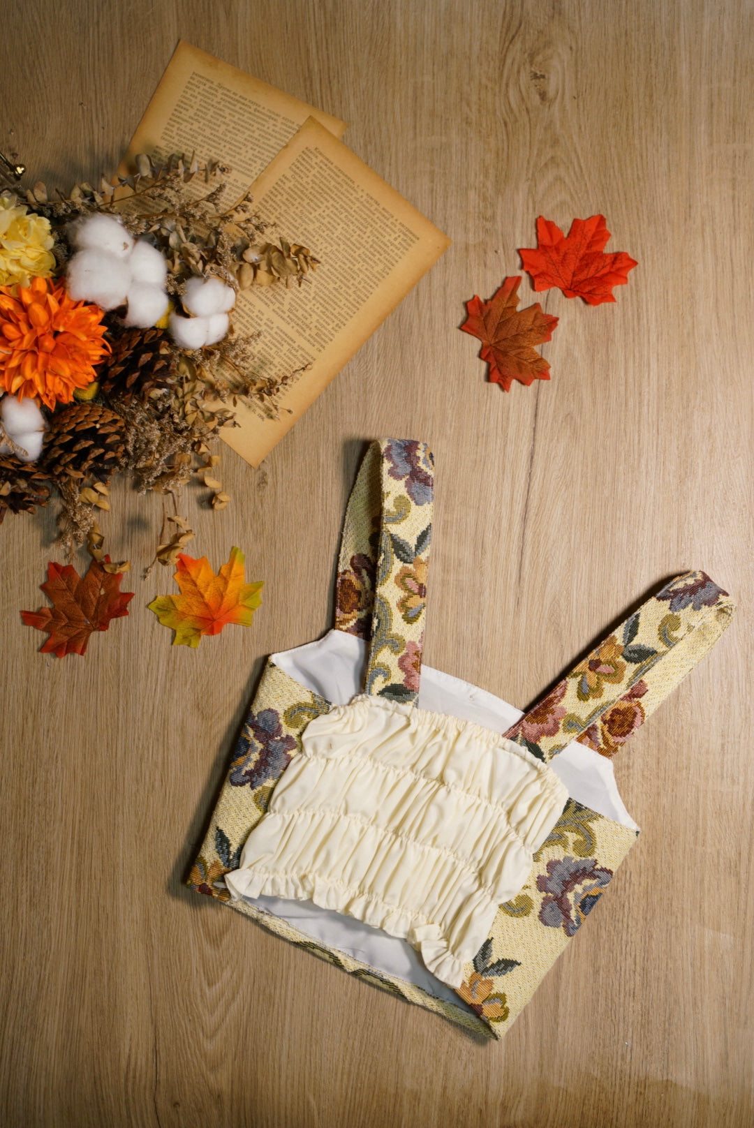 【islet homemade 1.0】Floral fabric vest*strap style