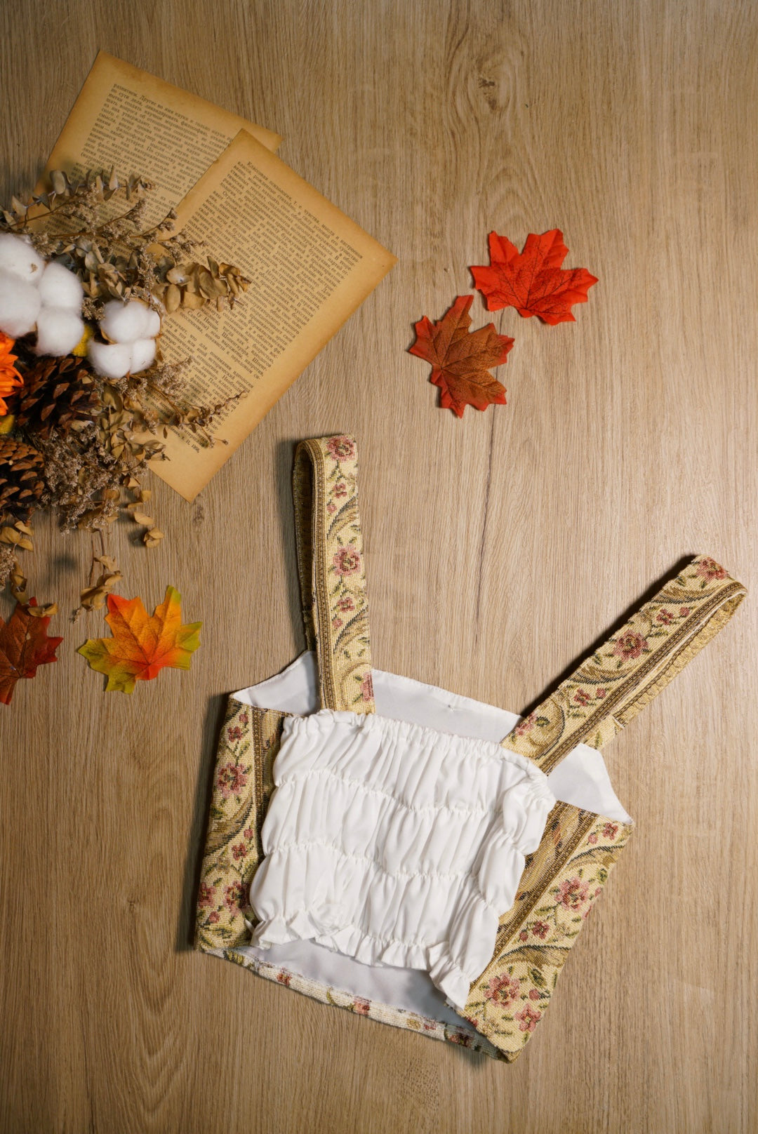 【islet homemade 1.0】Floral fabric vest*strap style