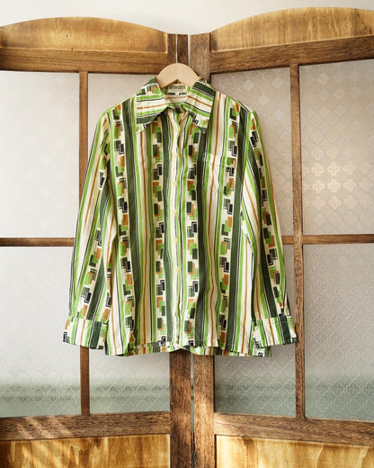 Green striped shirt