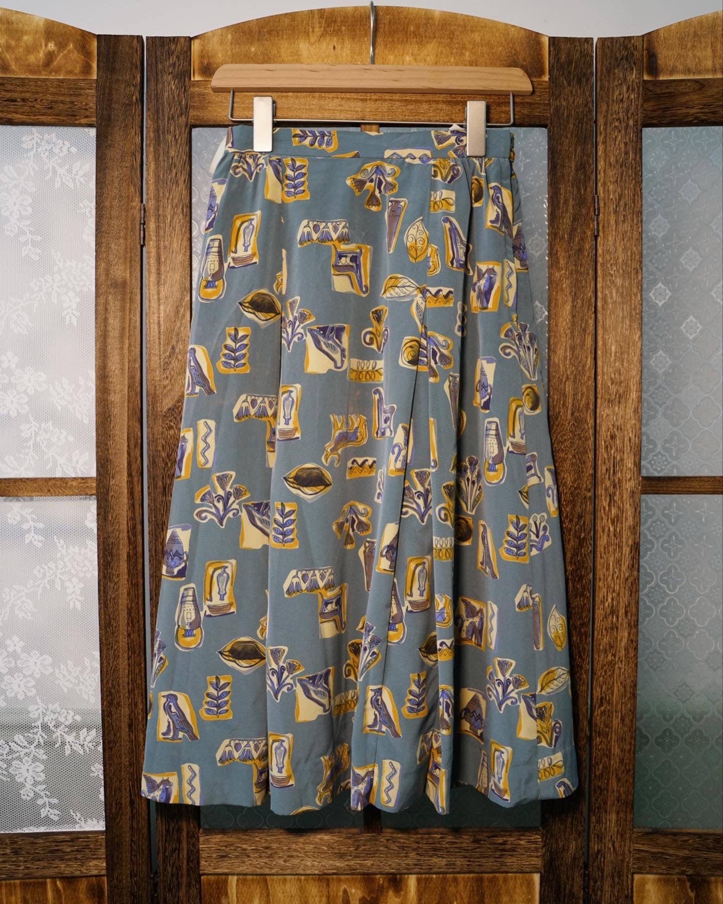 Gray blue umbrella skirt