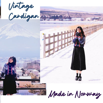 Norway made pure new wool cardigan