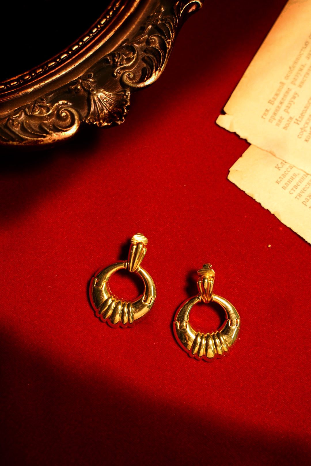 Vintage earrings/ ear clips Medieval earrings #010