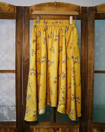 Yellow floral umbrella skirt