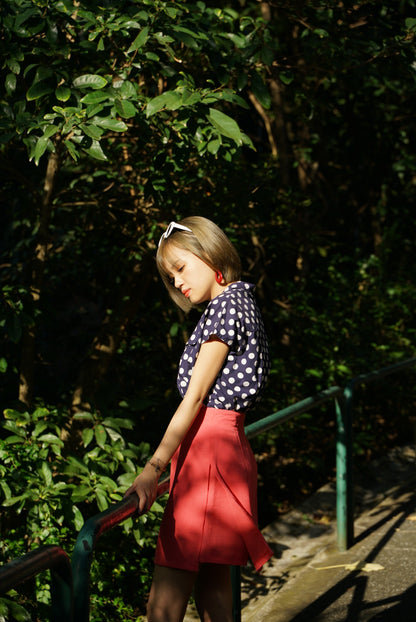 Peach pink skirt-pant