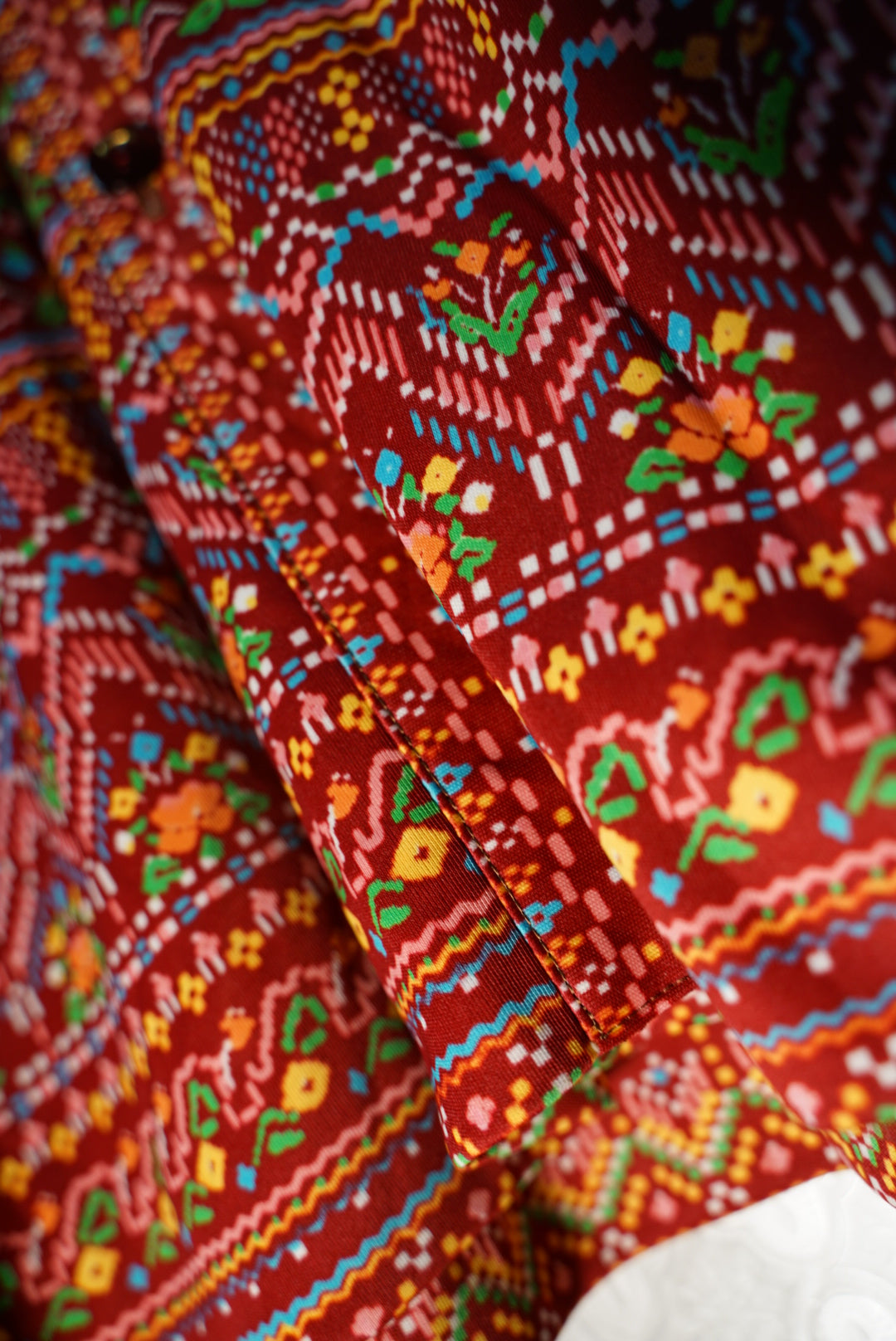 Red Ethnic Style Shirt