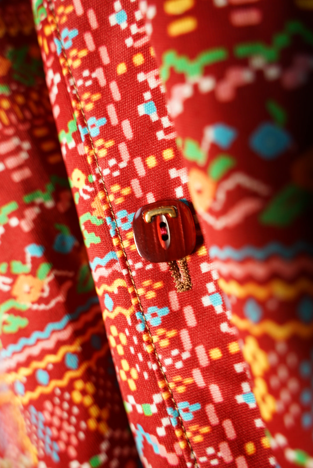 Red Ethnic Style Shirt