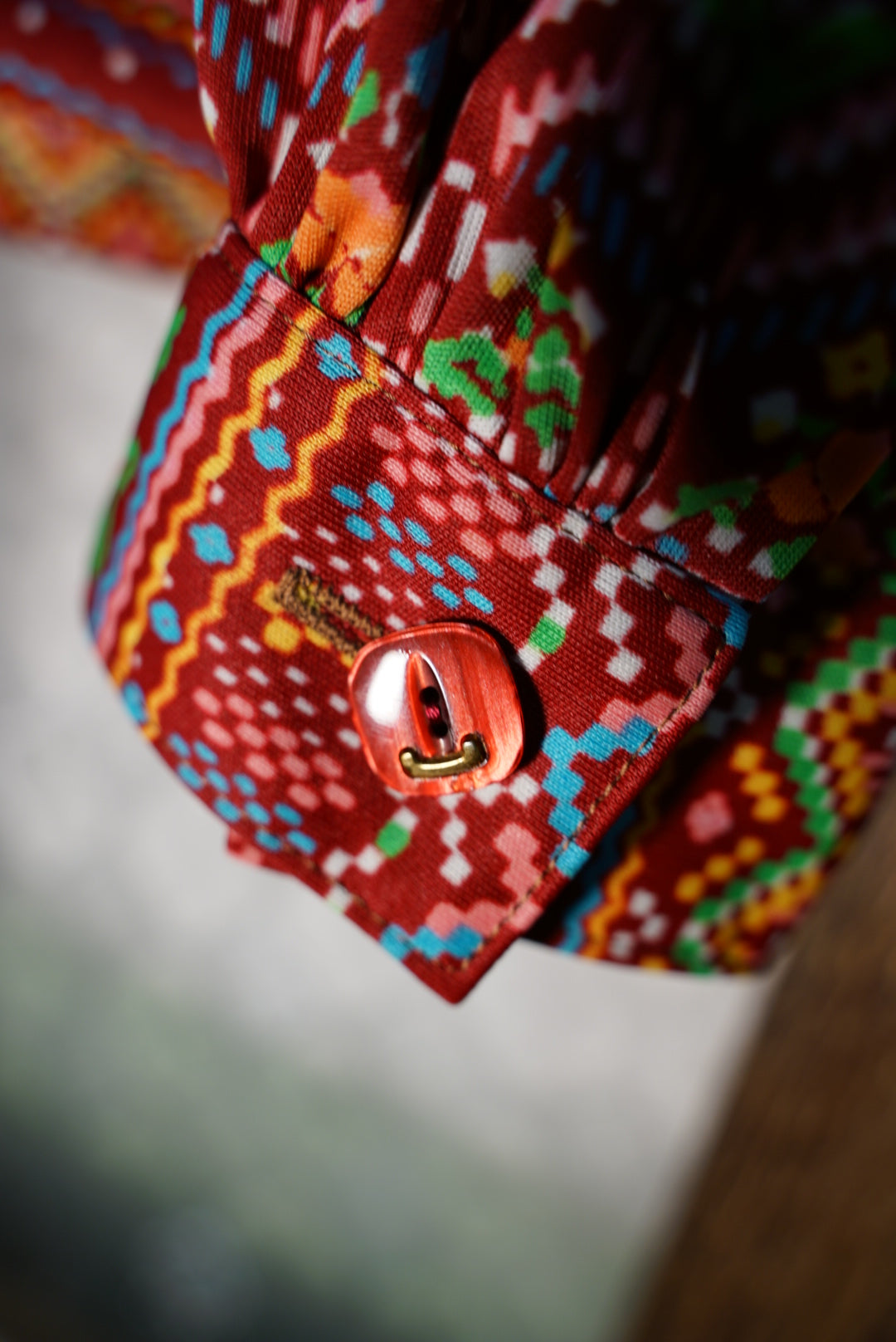 Red Ethnic Style Shirt