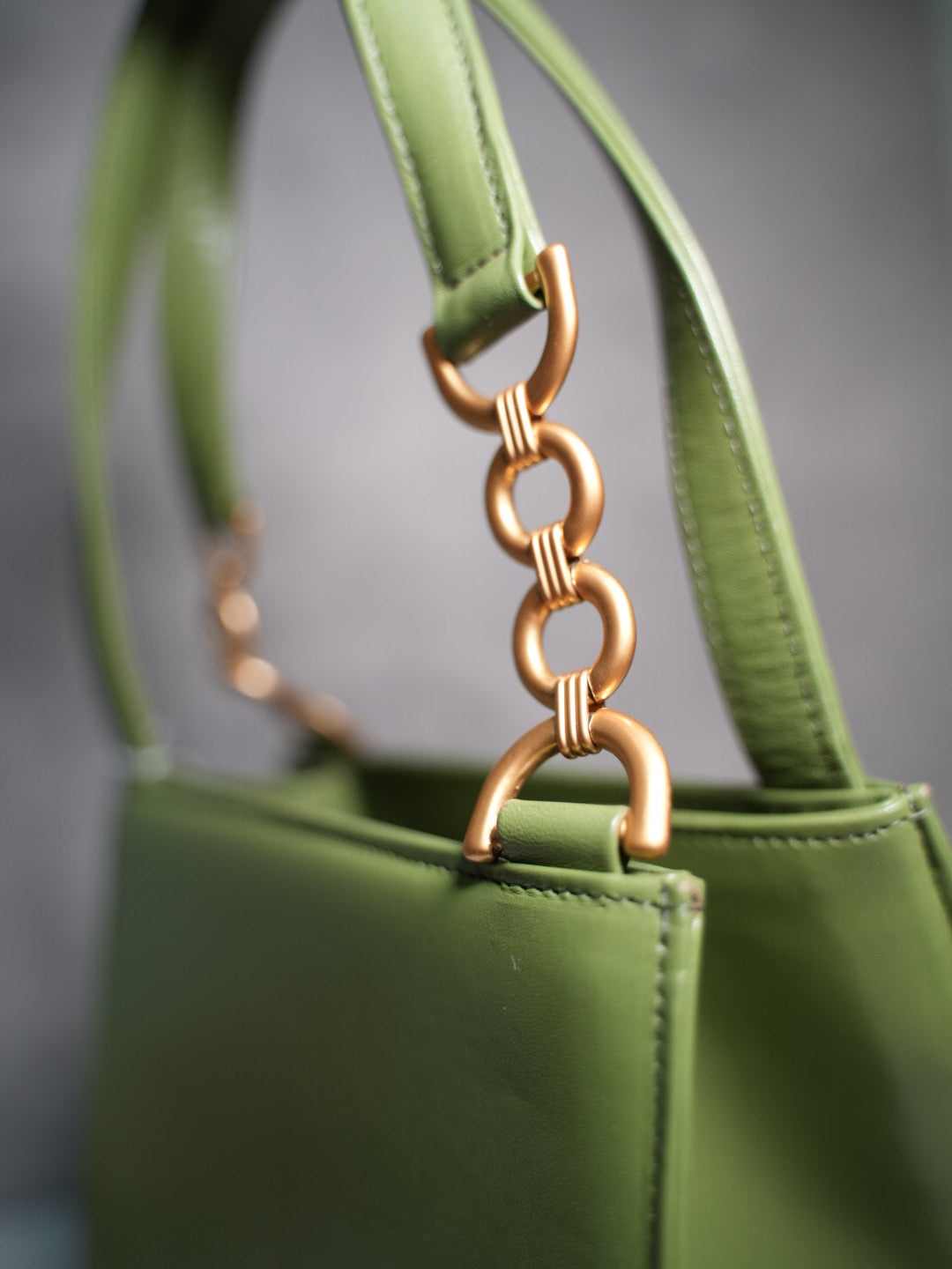 Non-branded // avocado green handbag