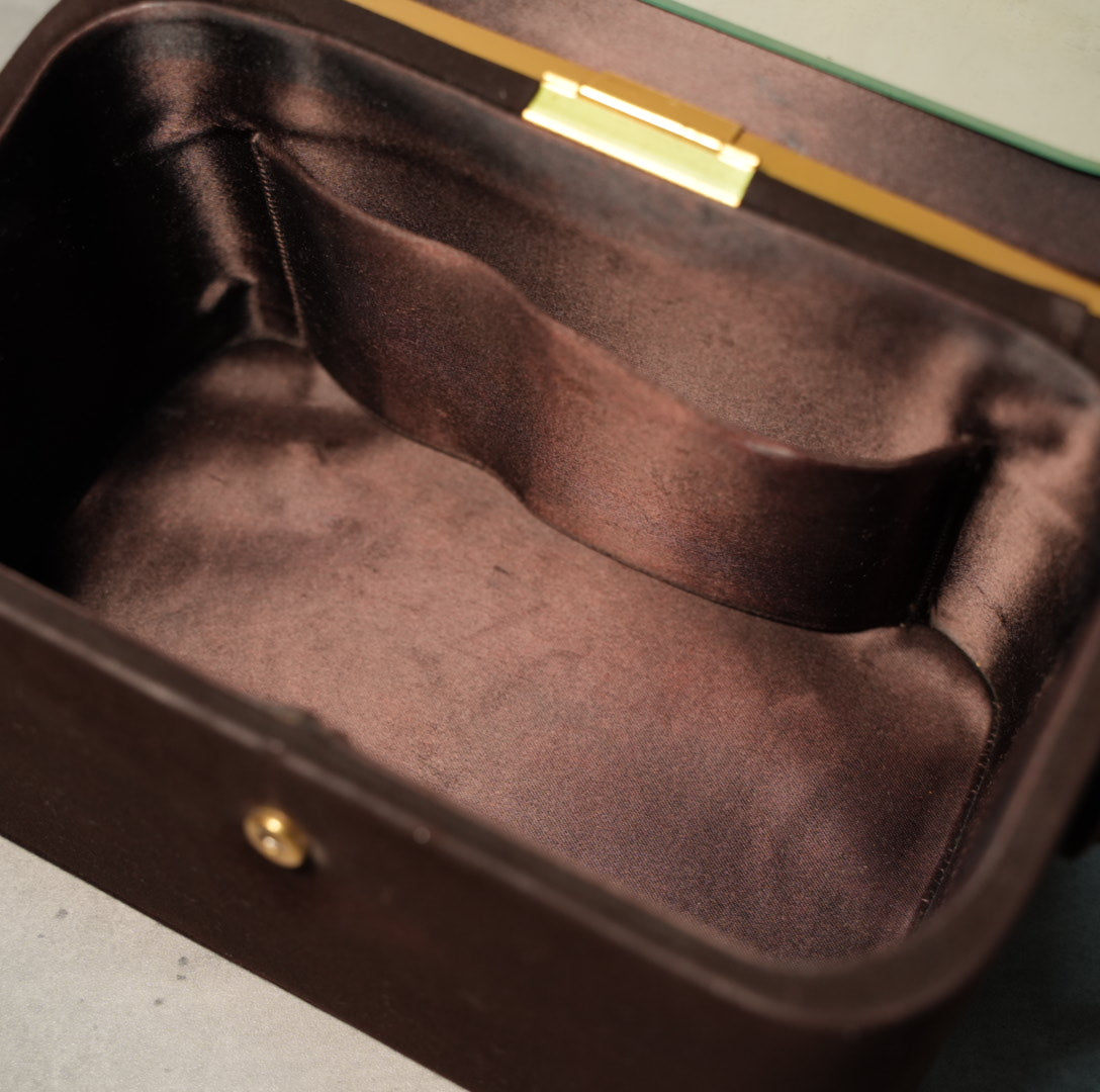 Non-branded // Tortoiseshell suede suitcase