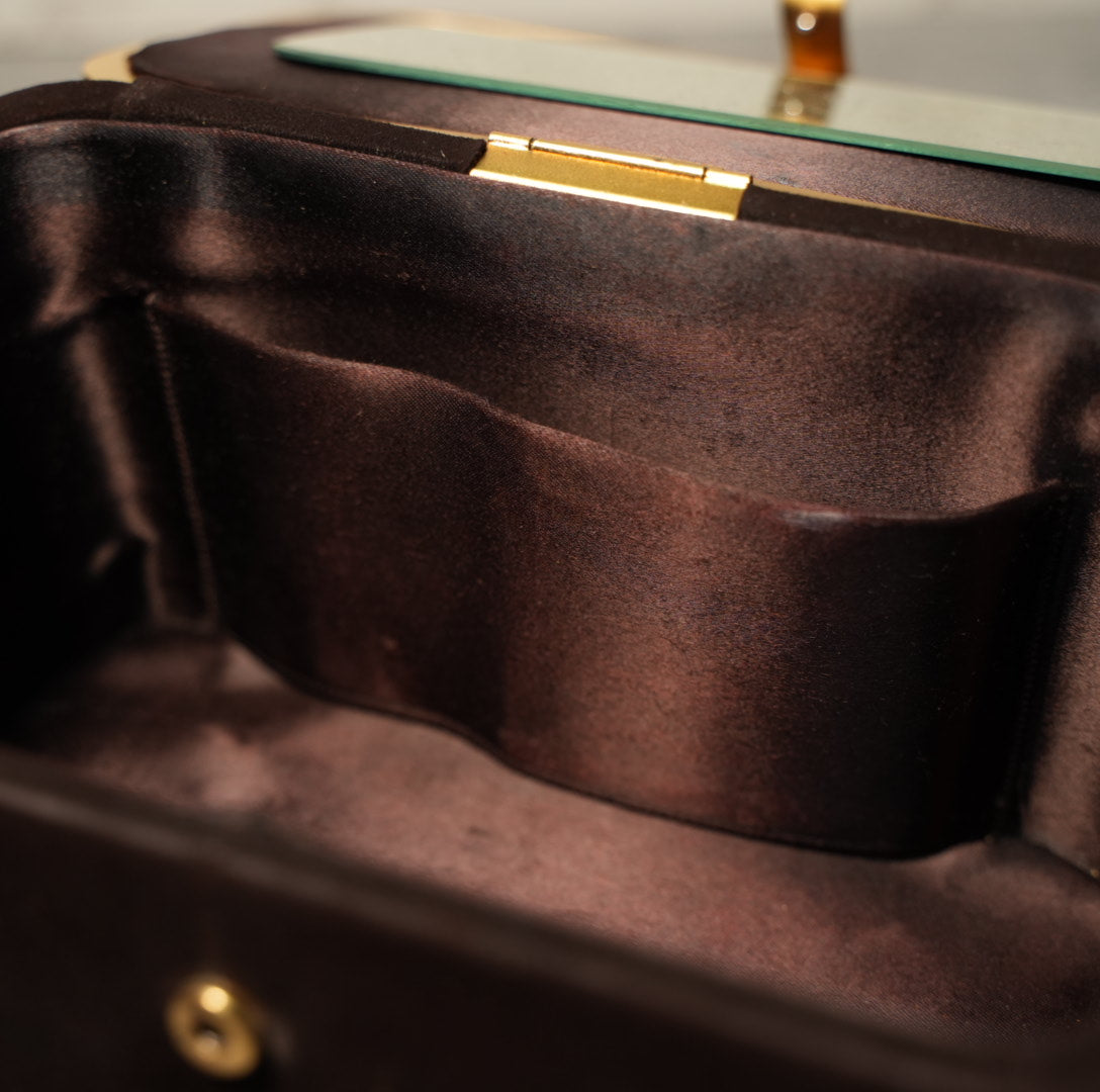 Non-branded // Tortoiseshell suede suitcase