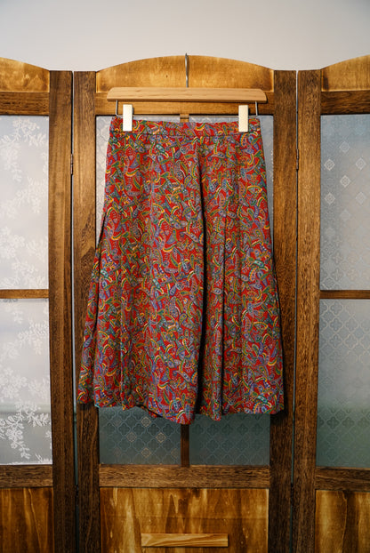 Red cashew flower skirt