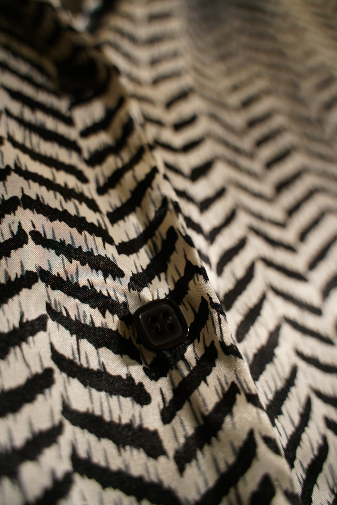 Black and white diagonal striped shirt