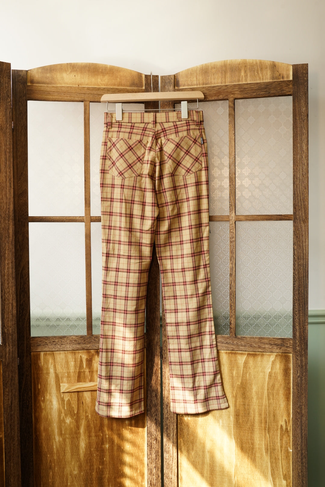 Apricot Checkered trousers