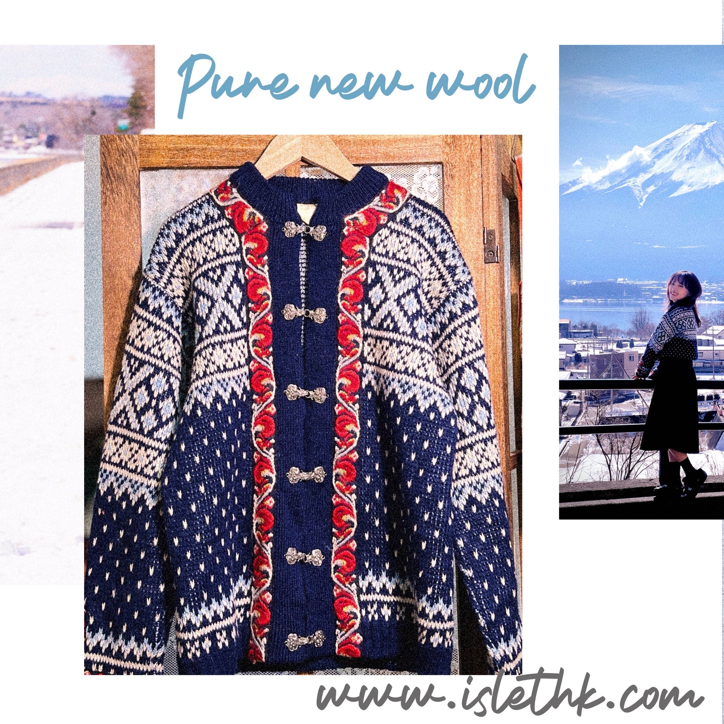 Norway made pure new wool cardigan